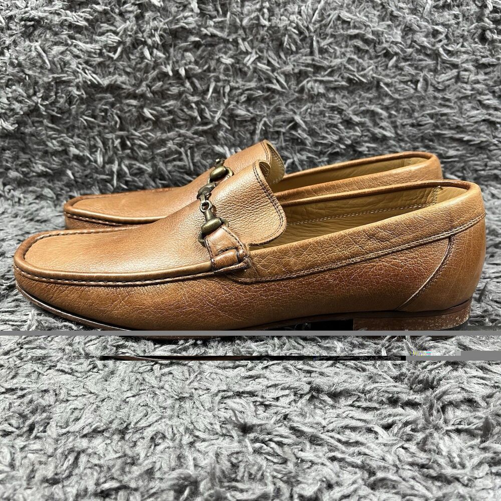 Calzoleria Toscana  Brown Leather Horse Bit Loafers Men’s Shoes 12 M